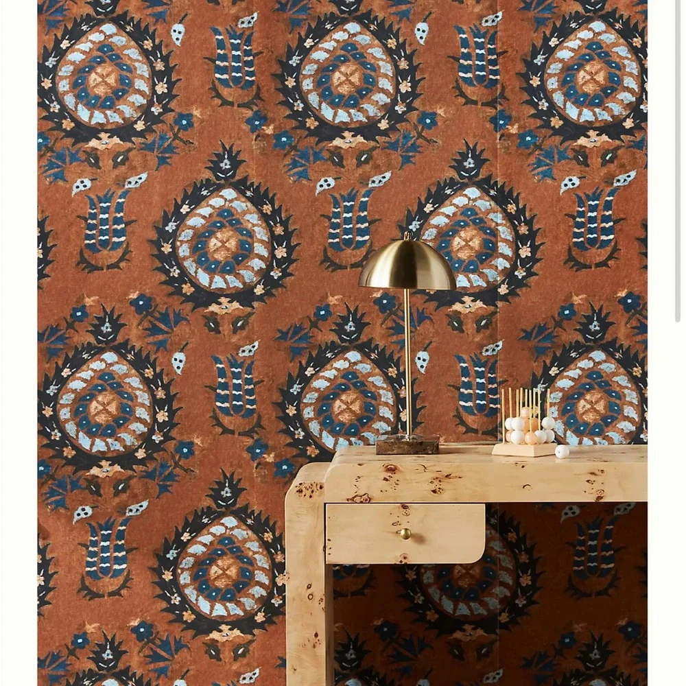 Anthropologie MINDTHEGAP Flourish Sienna wall art mural wallpaper NEW